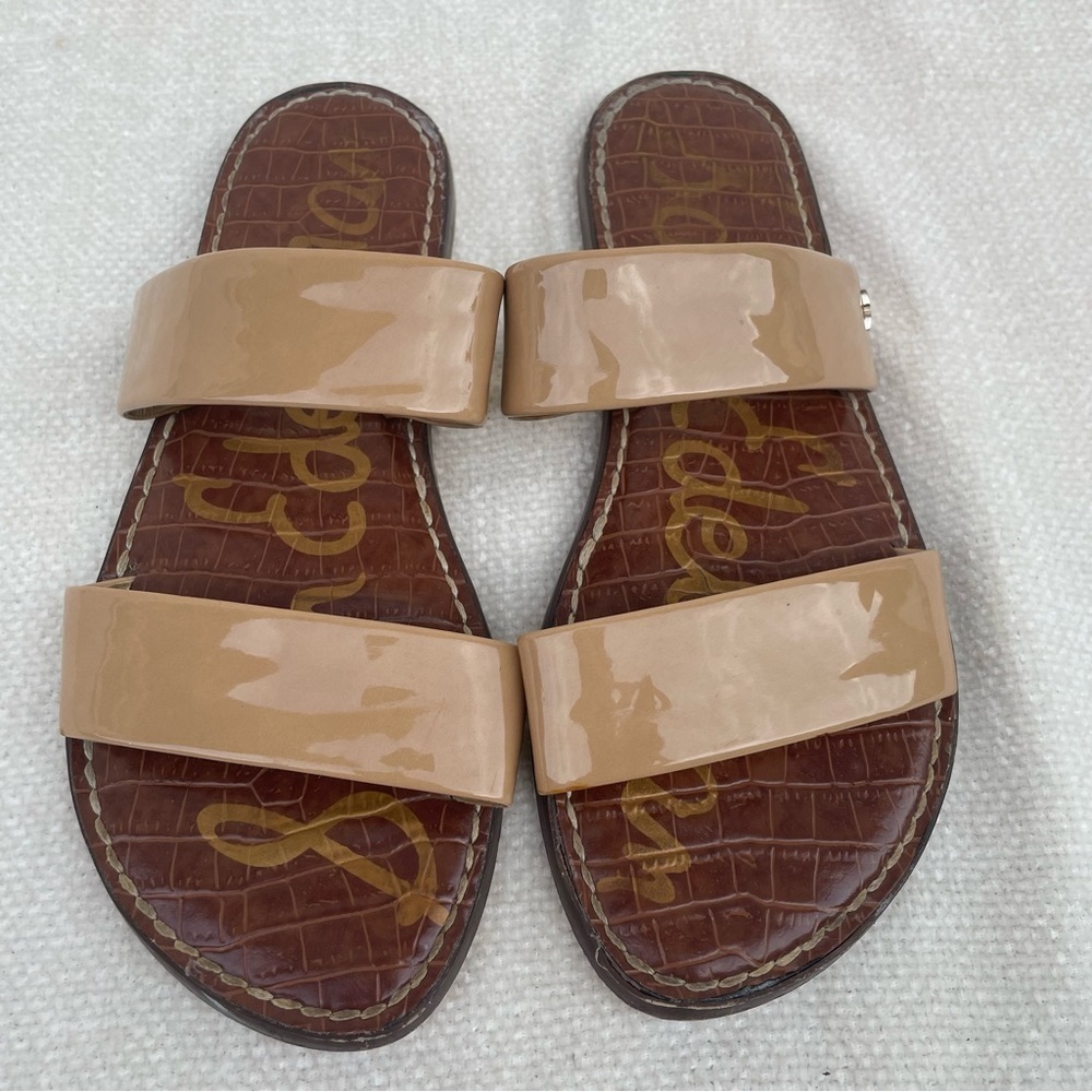 Sam Edelman Haydee Womens Tan Brown Slip On Slide Sandal Size US 6 1/2 W